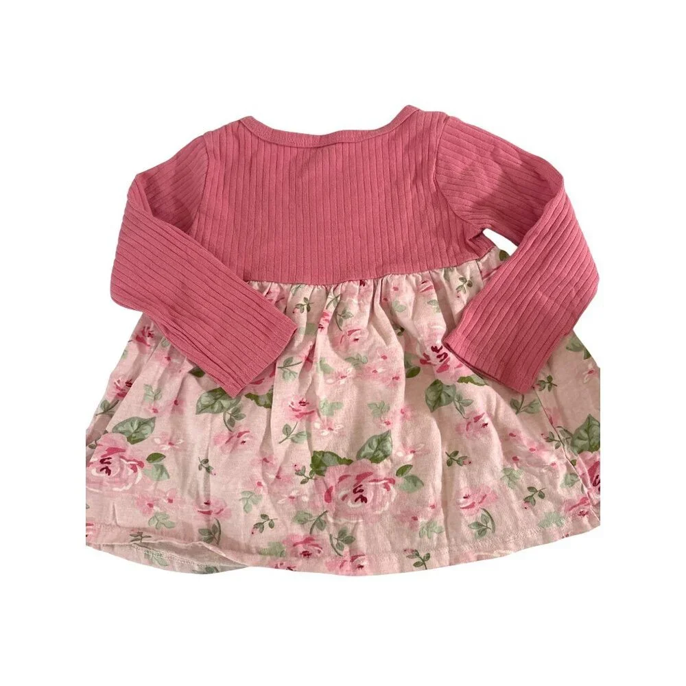 Gerber Toddler Girls 18M 2 Piece‎ Pink Floral Long-Sleeve Top & Pants Set